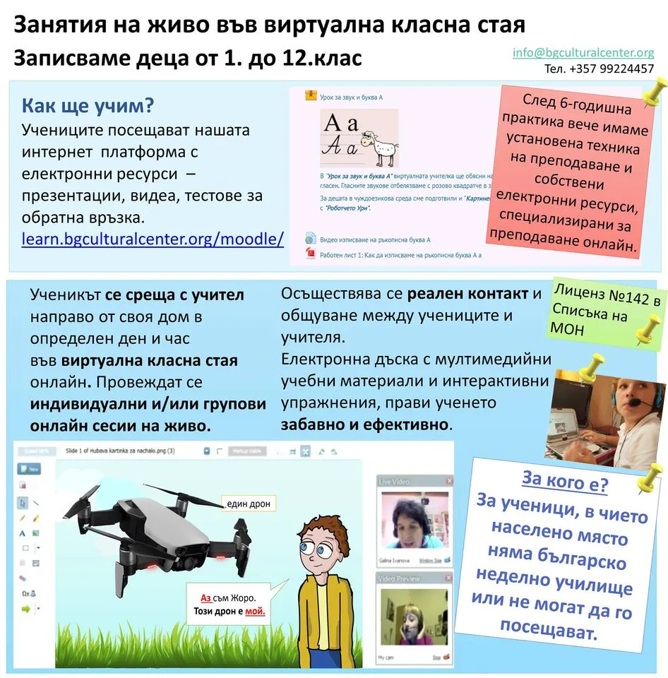 Информация за формите на обучение: изберете присъствено, дистанционно или смесено обучение